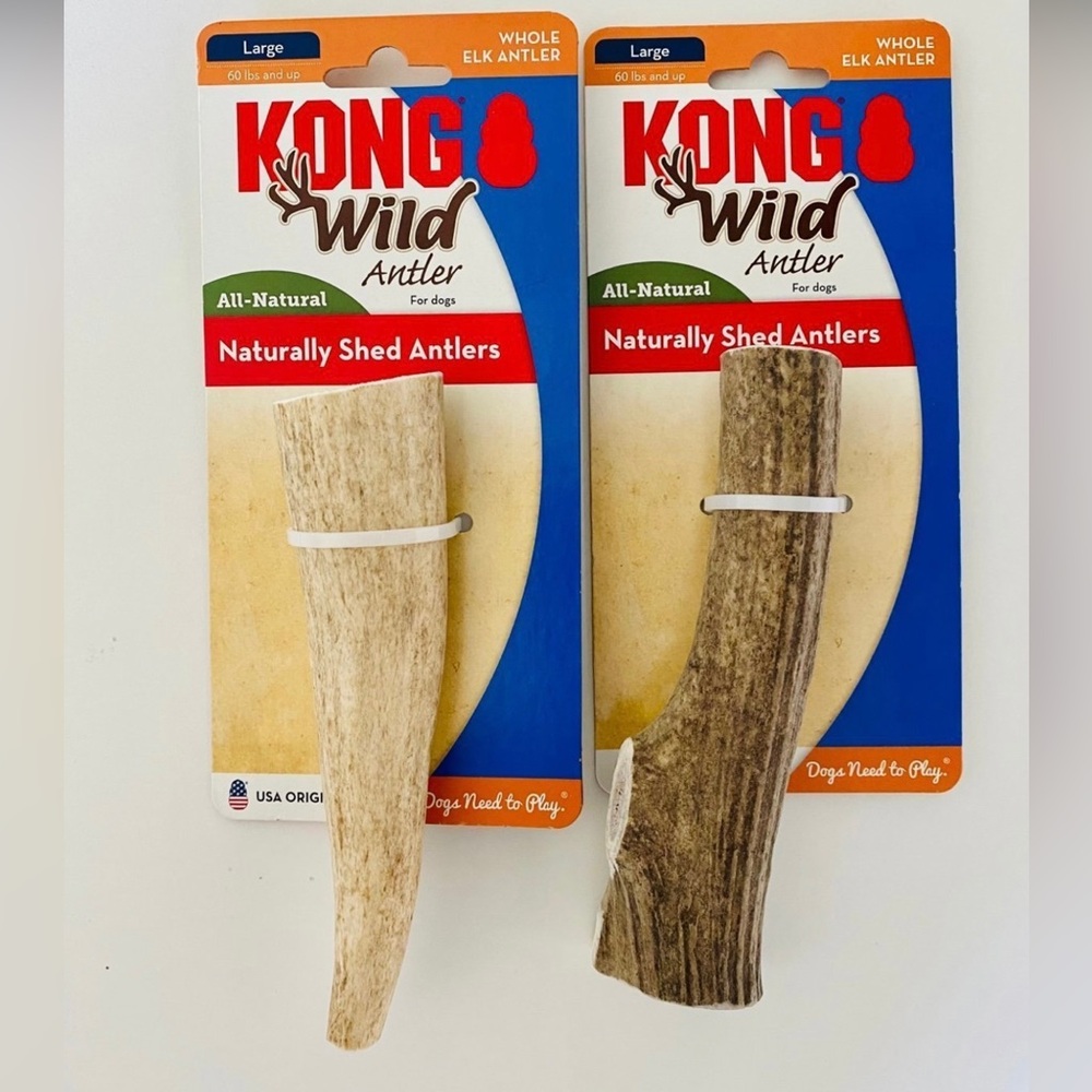 KONG Wild Split Elk Antler Dog Bone Large Bundle